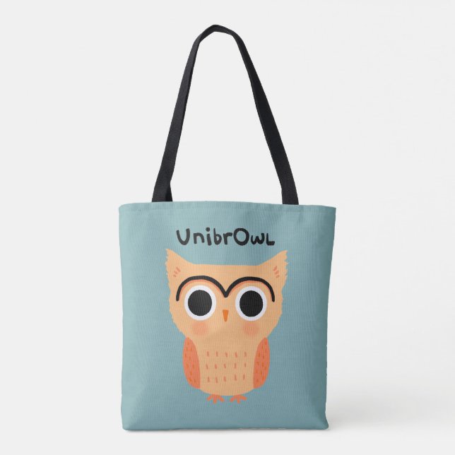 UnibrOwl Unibrow Owl | Funny Niedlich Owl (Rückseite)
