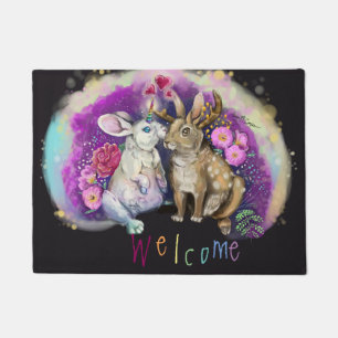 Unibunny Kisses Jackalope Magische Liebe Fußmatte