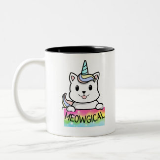 Unicat Caticorn Meowgical Unicorn Cat Men Women Bo Zweifarbige Tasse