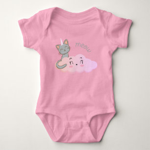 unicat cloud meow Baby-Bodyanzüge Baby Strampler