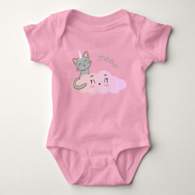 Unicat Cloud Meow Baby Bodyssuits Strampler (Vorderseite)