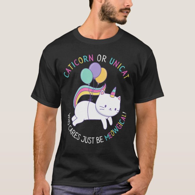 Unicat oder Caticorn, die sich selbst kümmern, Uni T-Shirt (Vorderseite)