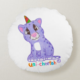 UniCheetah Pillow Rundes Kissen