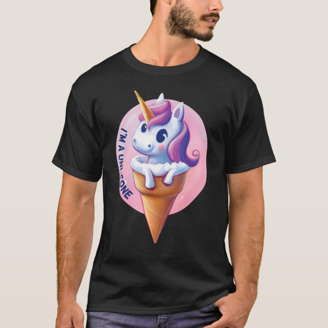 Unicone Ice Cream Pun Süße Tier Süßigkeiten C T-Shirt (Vorderseite)