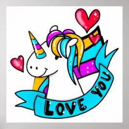 Unicordesign Sprichwort I Liebe Sie 💕 Poster