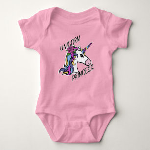 Unicoress Princess Design - Baby Jersey Bodysuit Baby Strampler