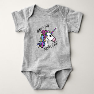 Unicoress Princess Design - Baby Jersey Bodysuit Baby Strampler