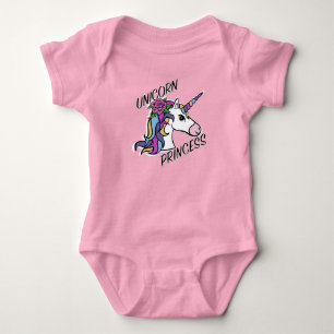 Unicoress Princess Design - Baby Jersey Bodysuit Strampler