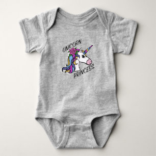 Unicoress Princess Design - Baby Jersey Bodysuit Strampler