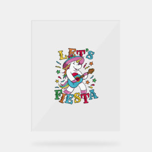 Unicoric Mexican Fiesta Guitar Fun Design Tank Top Acrylschild