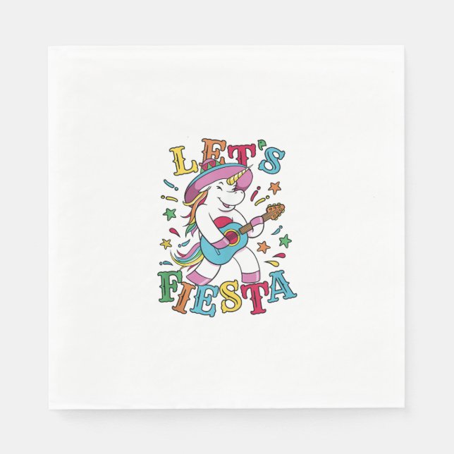 Unicoric Mexican Fiesta Guitar Fun Design Tank Top Serviette (Vorderseite)