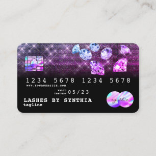 Unicorino Diamonds Glitzer Credit Card Moderner St Visitenkarte