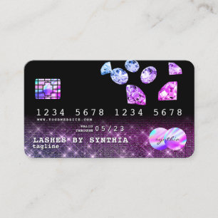 Unicorino Diamonds Glitzer Credit Card Moderner St Visitenkarte