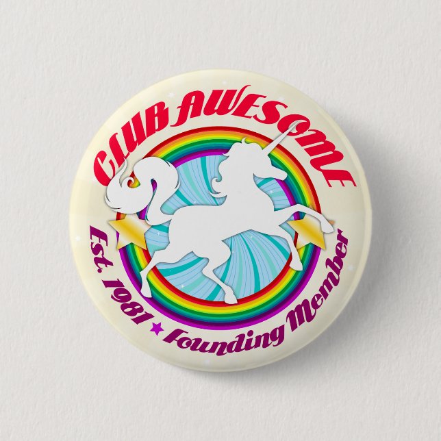 Unicorn 1981 - Verein fantastisch Button (Vorderseite)