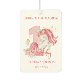 Unicorn 1st Birthday Pink Little Girl Autolufterfrischer