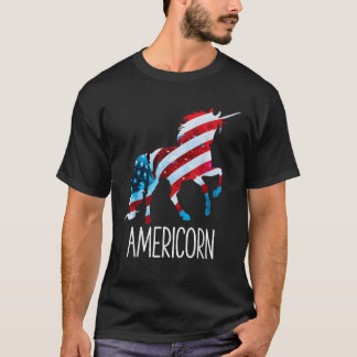 Unicorn 4. Juli Mericorn Merica Girl T-Shirt