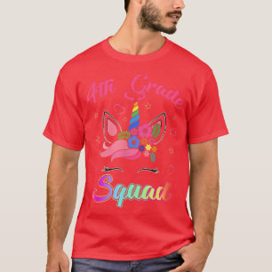 Unicorn 4. Klasse Squad Lehrer Student Team Zurück T-Shirt