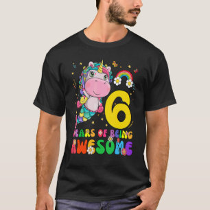 Unicorn 6. Geburtstag 6 Jahre alte Mädchen Prinzes T-Shirt