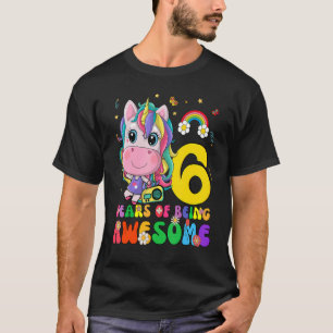 Unicorn 6. Geburtstag 6 Jahre alte Mädchen Prinzes T-Shirt