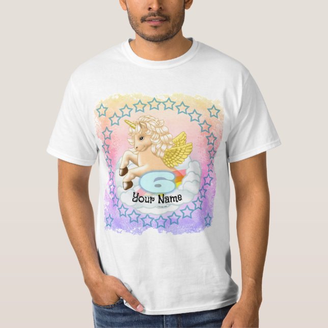 Unicorn 6 Jahre alte T - Shirt (Vorderseite)