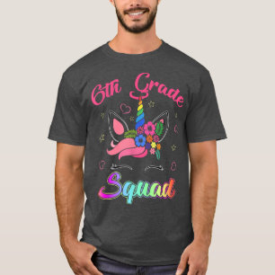 Unicorn 6. Klasse Squad Lehrer Student Team Zurück T-Shirt