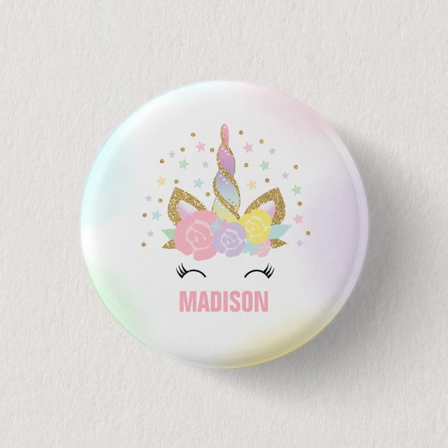 Unicorn Abzeichen Unicorn Gefallen Party Button Pi (Vorderseite)