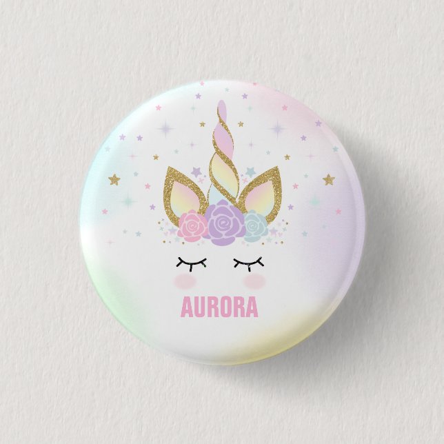Unicorn Abzeichen Unicorn Gefallen Party Button Pi (Vorderseite)