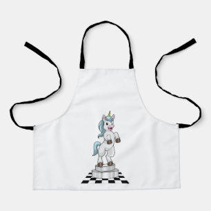 Unicorn am Schach als Schachstück Ritter Schürze