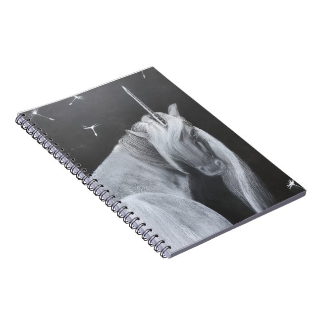 Unicorn and Dandelion spiral photo notebook Notizblock (Rechte Seite)