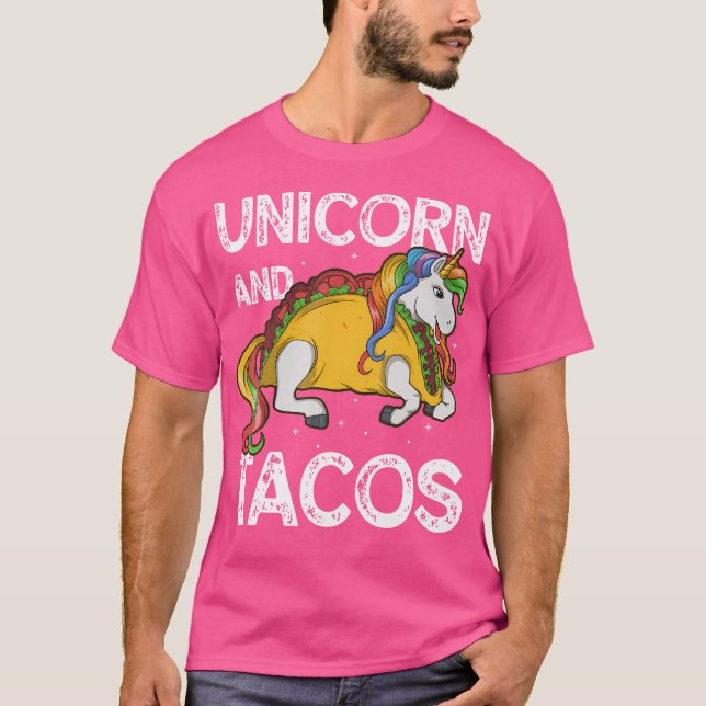 Unicorn And Tacos Rainbow Taco Squad Party T-Shirt (Vorderseite)