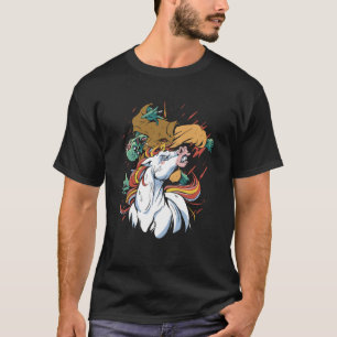 Unicorn Angriff Zombie Horror Cool Gothic T-Shirt