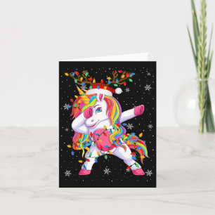 Unicorn Animal Weihnachtsmannmütze Ugly Christmas  Karte