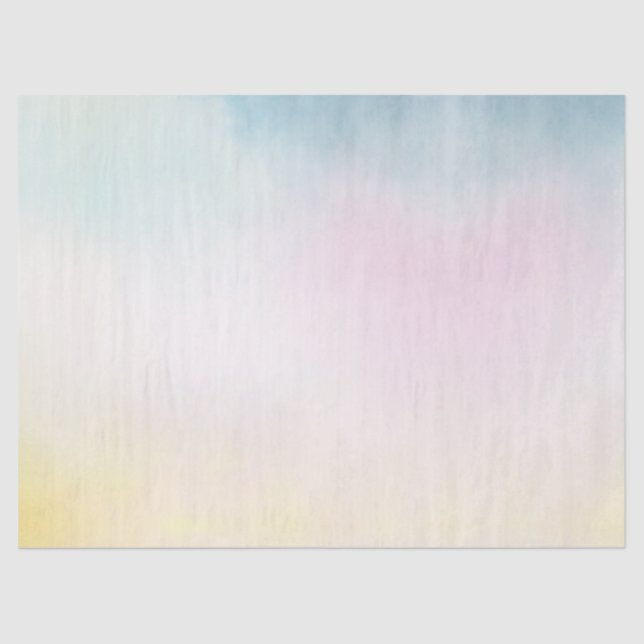 Unicorn Aqua Pink Gelbe Gefärbte Krawatte Seidenpapier (Vorderseite)