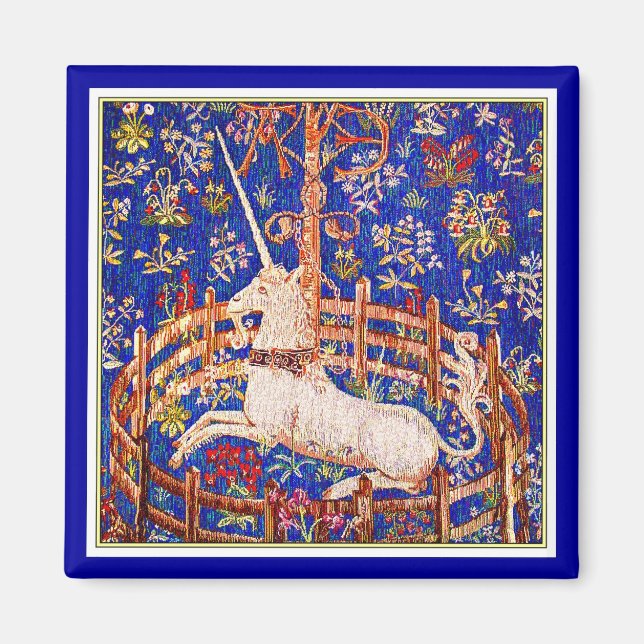 Unicorn Art - "Das Einhorn in Gefangenschaft" Magnet (Vorne)