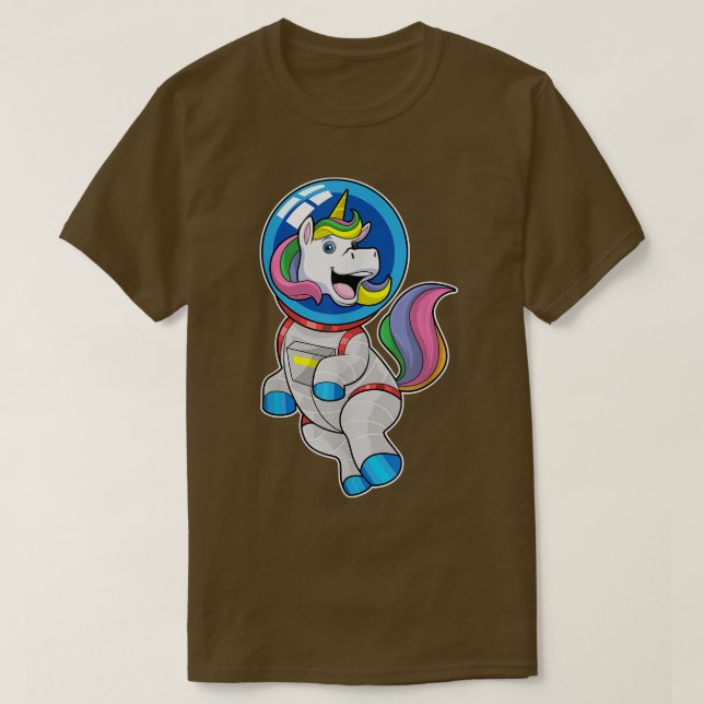 Unicorn Astronaut Space T-Shirt (Design vorne)