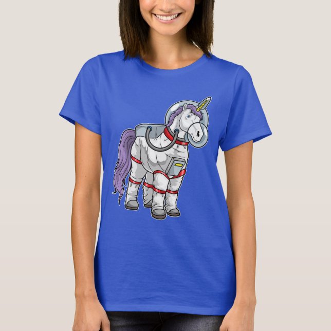 Unicorn Astronaut Space T-Shirt (Vorderseite)
