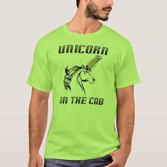 Unicorn auf dem Pfeiler-T - Shirt (Vorderseite)
