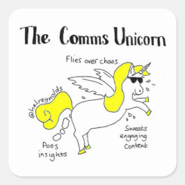 Unicorn-Aufkleber Quadratischer Aufkleber