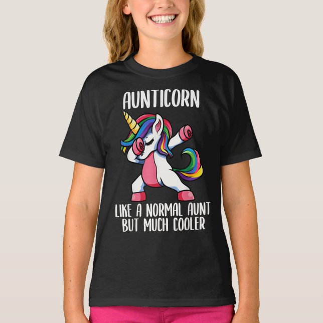 unicorn aunt girl birthday party apparel T-Shirt (Vorderseite)