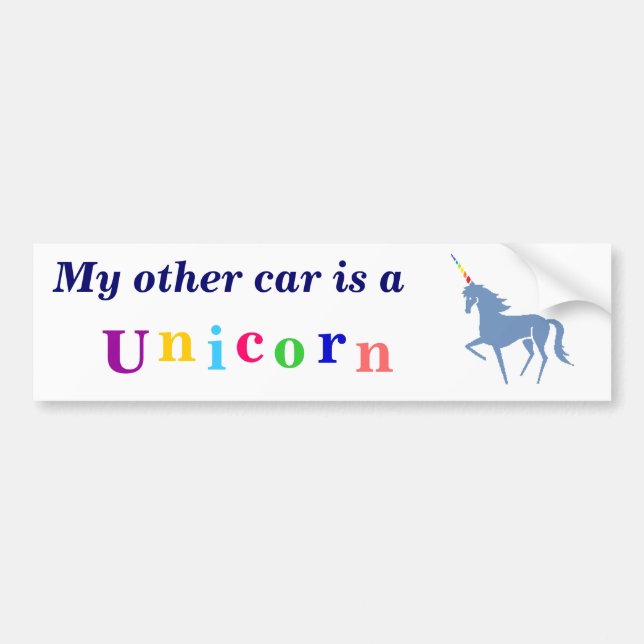 Unicorn-Autoaufkleber Autoaufkleber (Vorne)