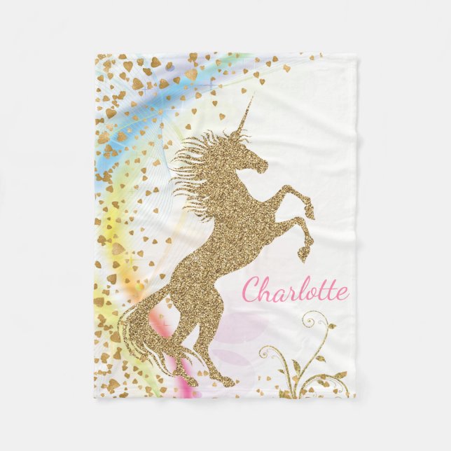Unicorn Baby Blanket Fleecedecke (Vorderseite)