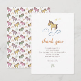 Unicorn Baby Duwer Gender Neutral Dankeskarte