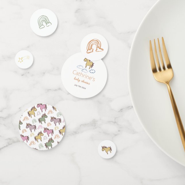 Unicorn Baby Duwer Gender Neutral Konfetti (Gruppe)