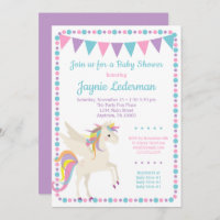 Unicorn Baby Duwer Invitation Geschlecht neutral