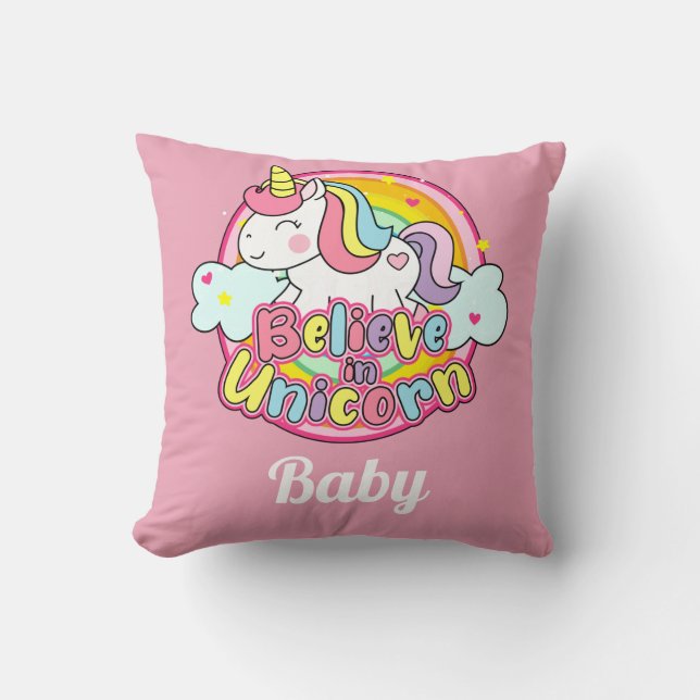 Unicorn Baby Kissen (Vorderseite)