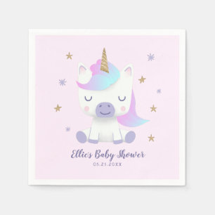 Unicorn Baby Shower Cartoon Serviette