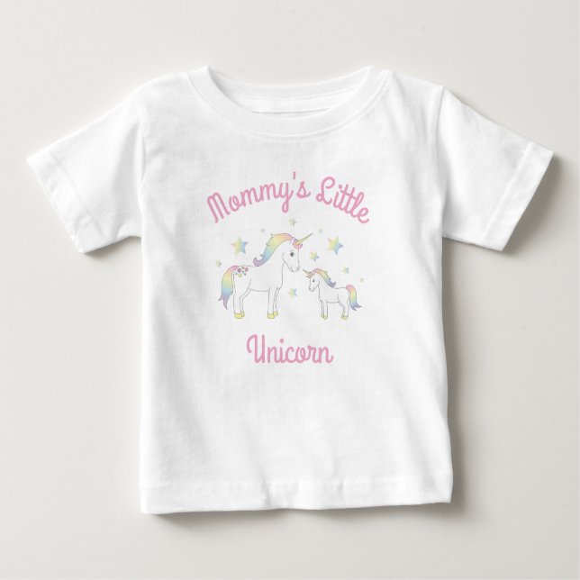 Unicorn Baby Shower Pastel Rainbow Baby T-shirt (Vorderseite)