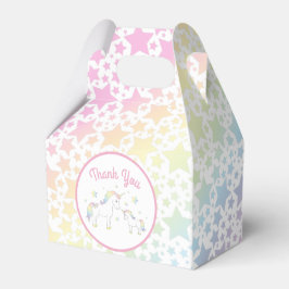 Unicorn Baby Shower Pastel Rainbow Geschenkschachtel