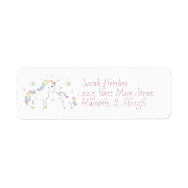 Unicorn Baby Shower Rainbow Pastel (Vorne)