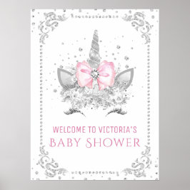Unicorn Baby Shower Sign Poster